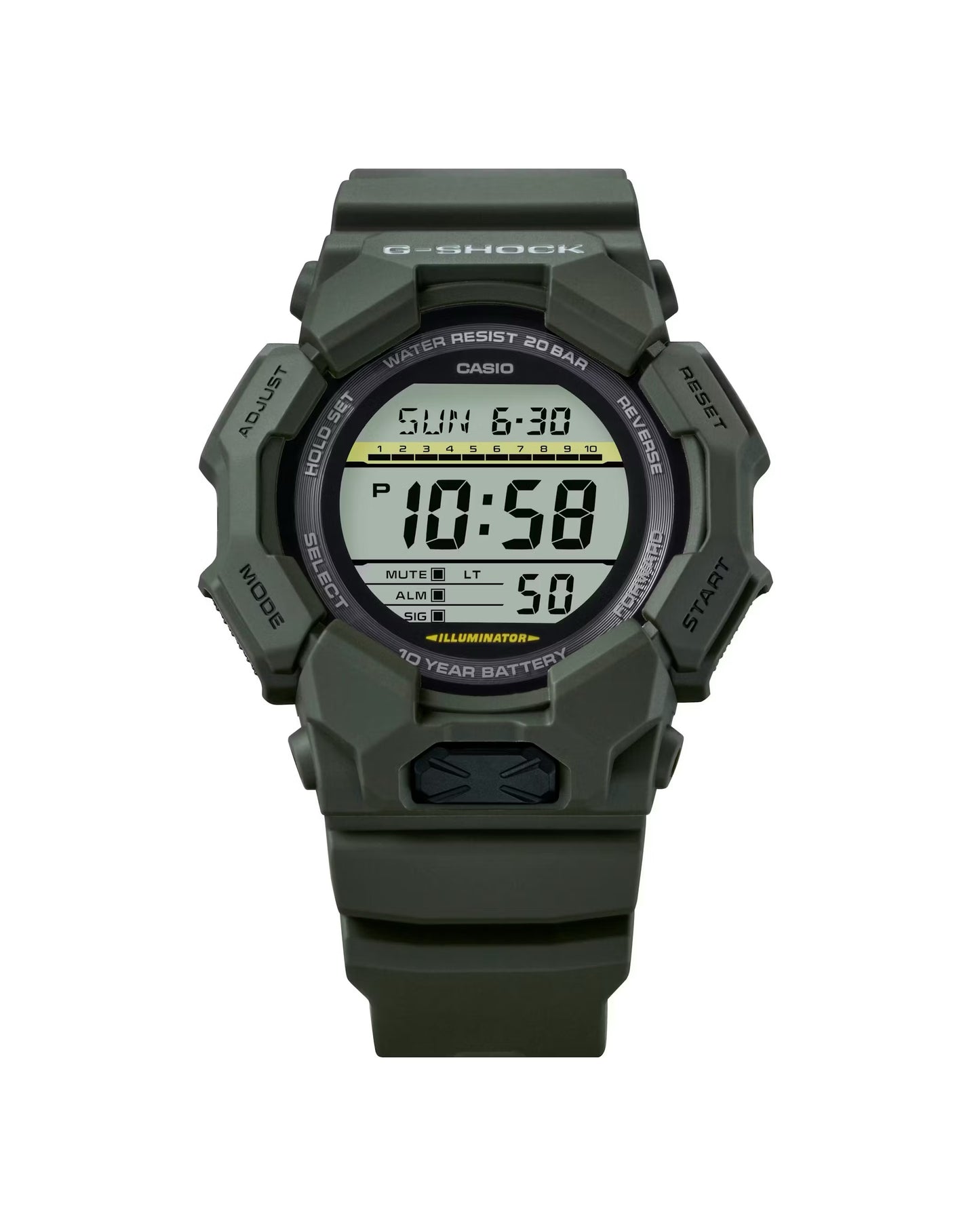 Reloj G-SHOCK GD010 ⌚ – Batería de 10 Años (Color Olive)